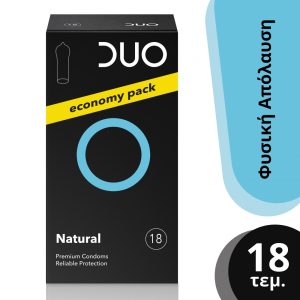 02386_DUO_Natural_Κλασσικά_και_Ασφαλή_Προφυλακτικά_με_Λιπαντικό_18τμχ