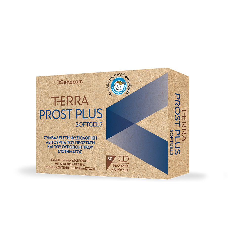 Genecom Terra Prost Plus Softgels με Ελαιώδες Διάλυμα Serenoa Repens 30Caps