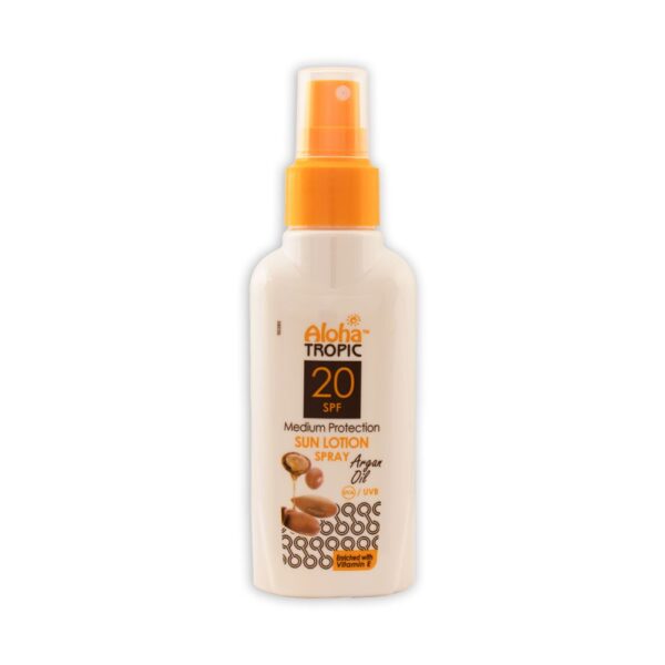 Aloha Tropic Micro Λοσιόν Σπρέι SPF20 Μεσαίας Προστασίας με Λάδι Άργκαν και Αλόη 100ml