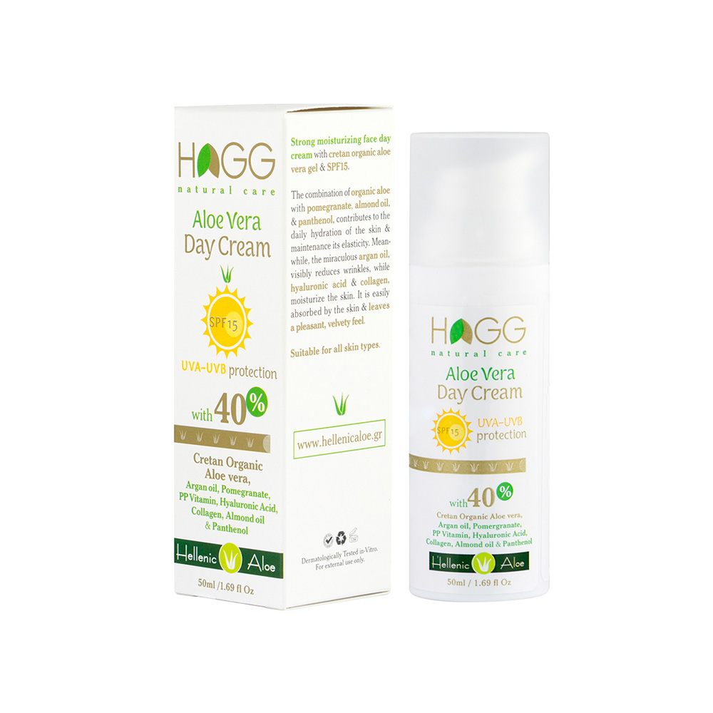 Hellenic Aloe Κρέμα Ημέρας 40% Κρητική Αλόη με SPF15 50ml